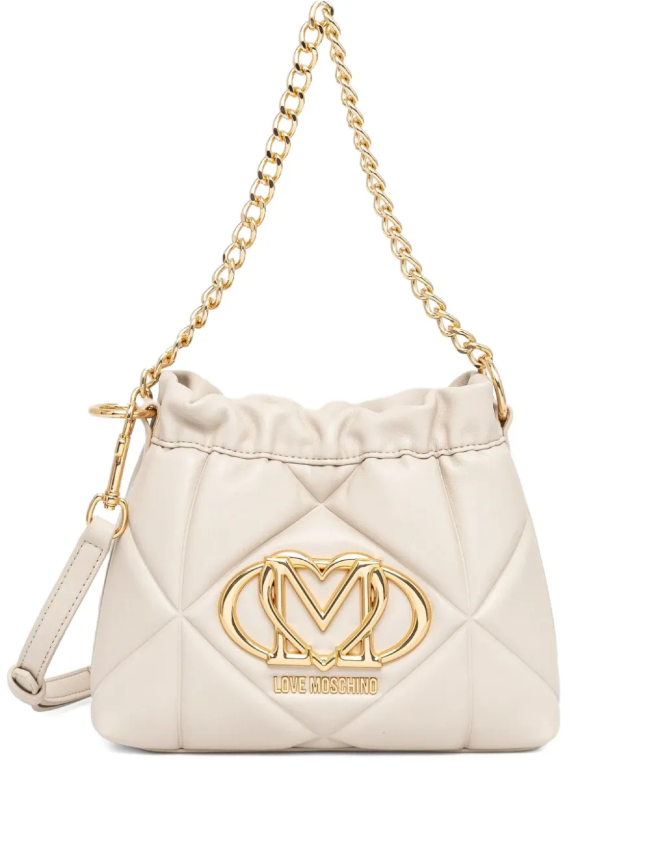 

Сумка-ведро с логотипом Love Moschino, нейтральный