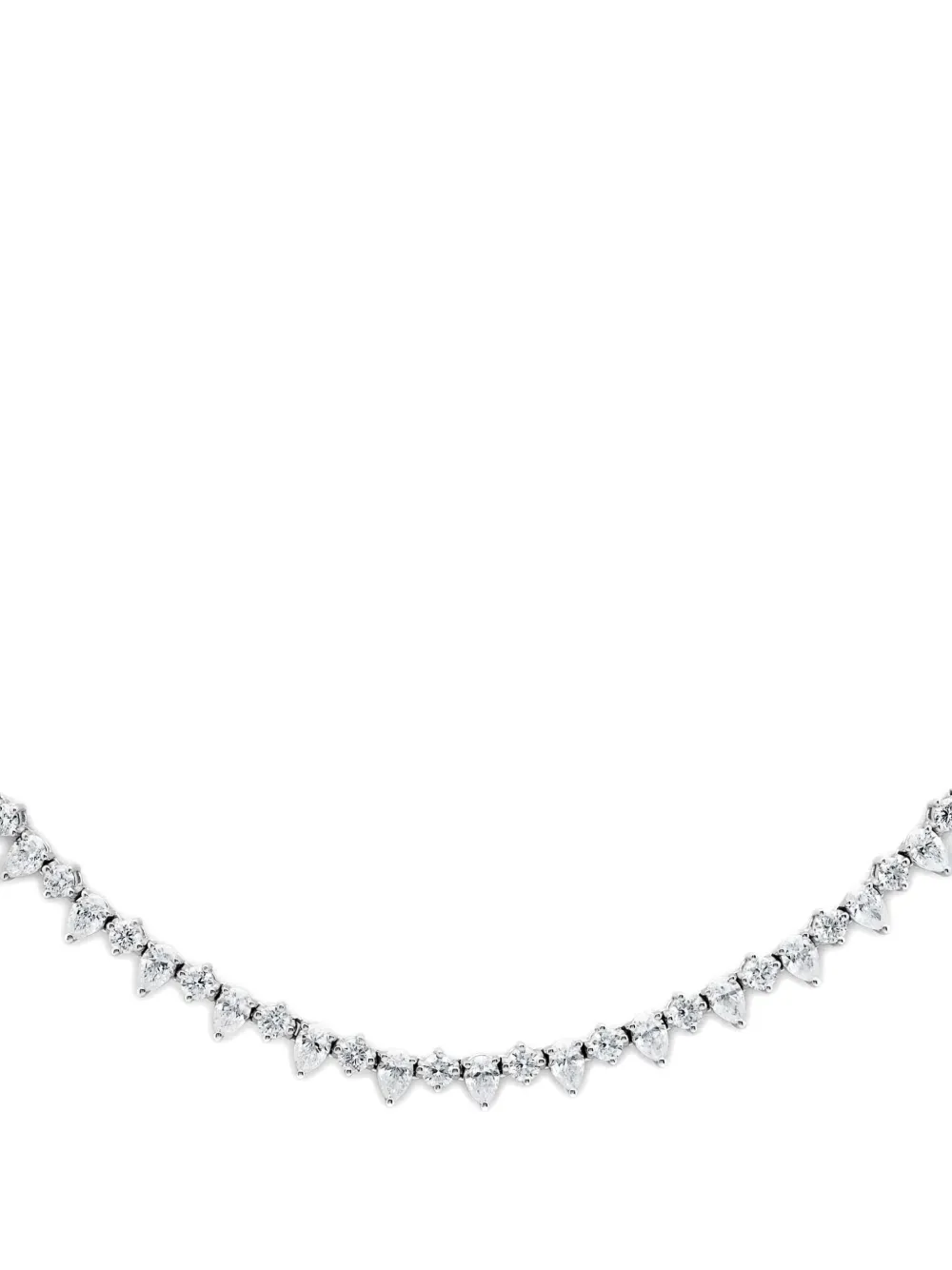 

Колье из белого золота с бриллиантами Jewels Aficionado, серебяный