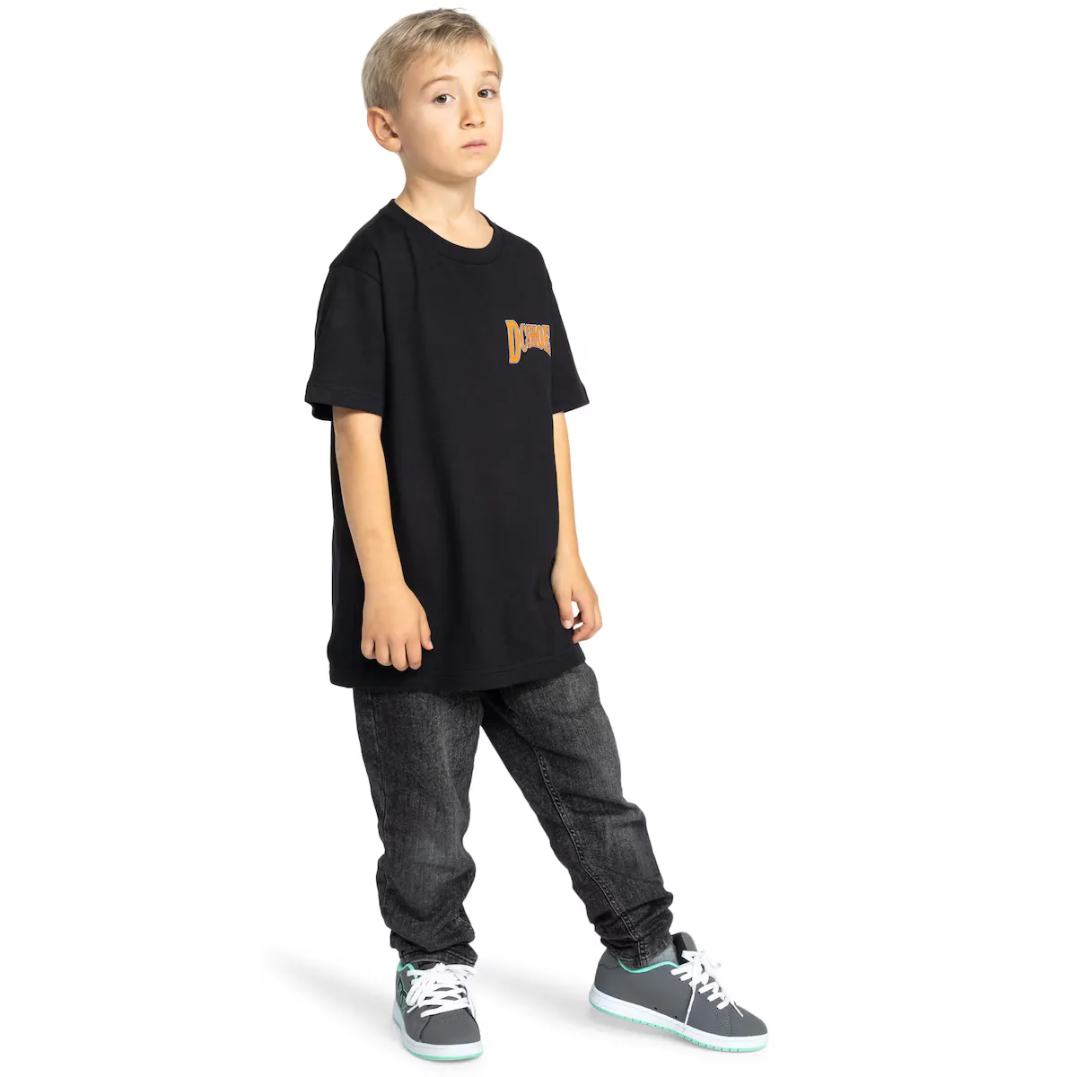 Детская футболка Только для членов DC Обувь DC Shoes, чёрный — фото 4