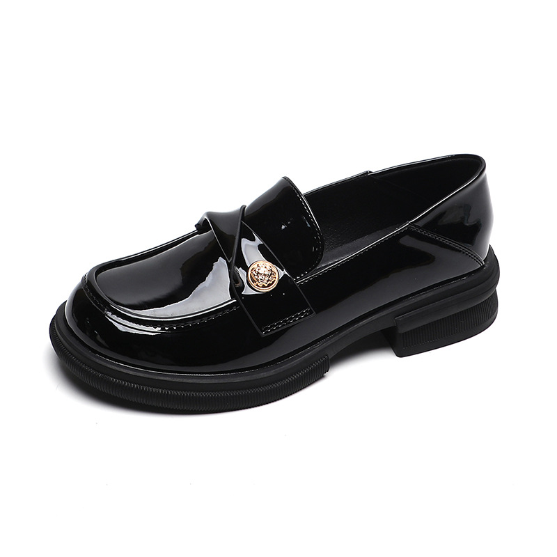 QITUMAUL Женские лоферы черные матовые на каблуке 3,5 см, цвет Black[Matte Heel Height 3.5cm] — фото 3