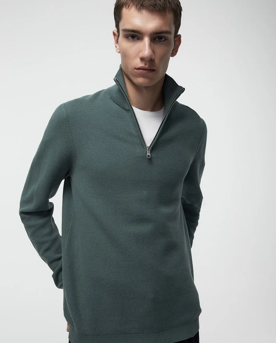 

Кофта на молнии, структура Sfera, зеленый