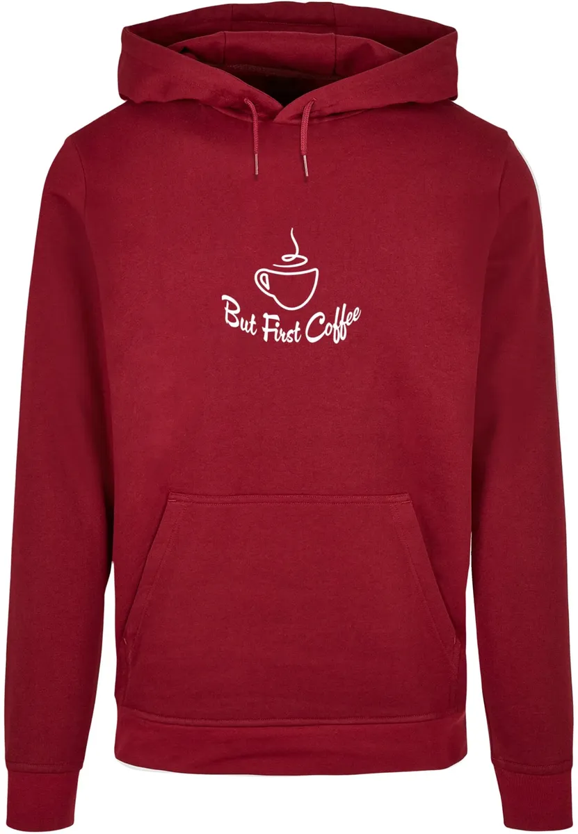 

Толстовка с капюшоном Merchcode " Merchcode Men's But First Coffee Basic Hoody", цвет Burgundy