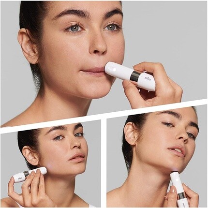 Мини-средство для удаления волос Face Mini для женщин с умным освещением — белое, Braun — фото 2