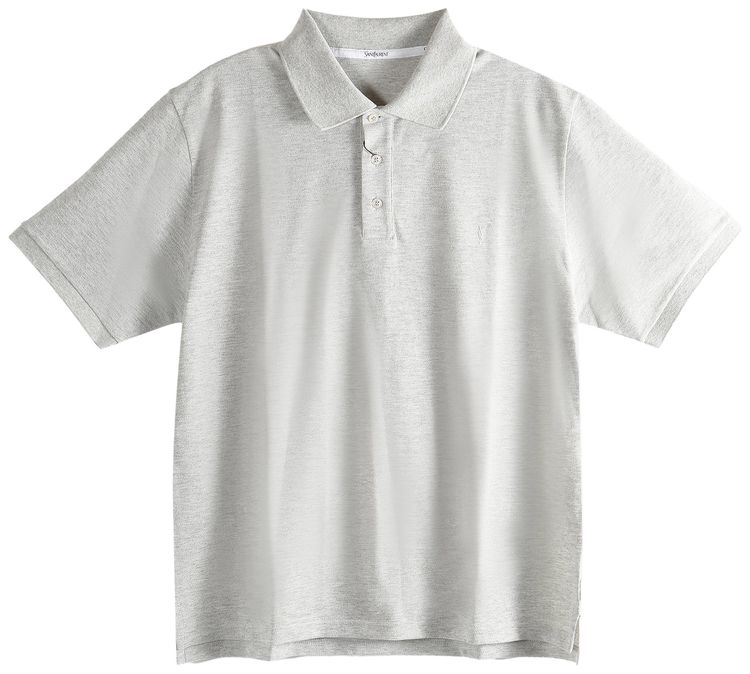 

Поло Saint Laurent Classique Bande, серый