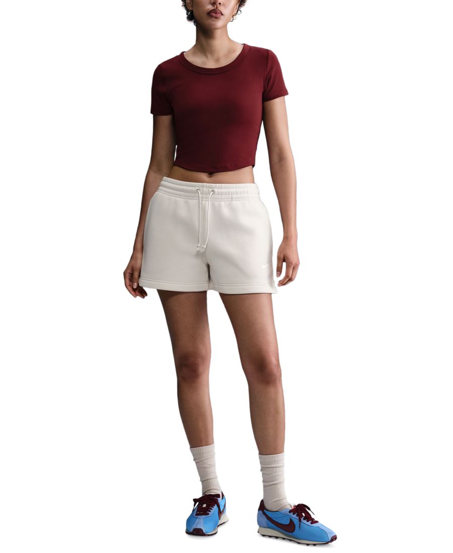 

Женские спортивные шорты Phoenix Fleece средней посадки, 4 дюйма Nike, Lt Orewood Brn/sail