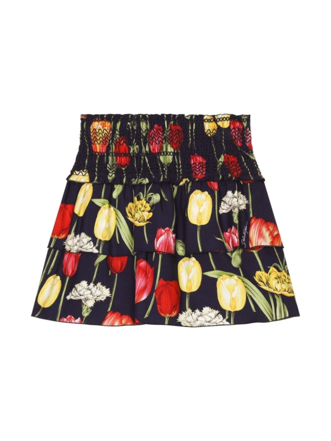 

Dolce & Gabbana Kids юбка с цветочным принтом, черный