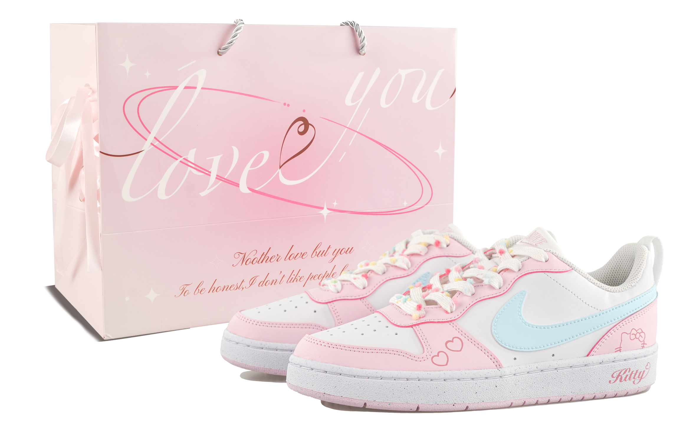 

Nike Детские кроссовки для скейтбординга Court Borough White Peach Mint Kitten, устойчивые к истиранию, низкие, для подростков