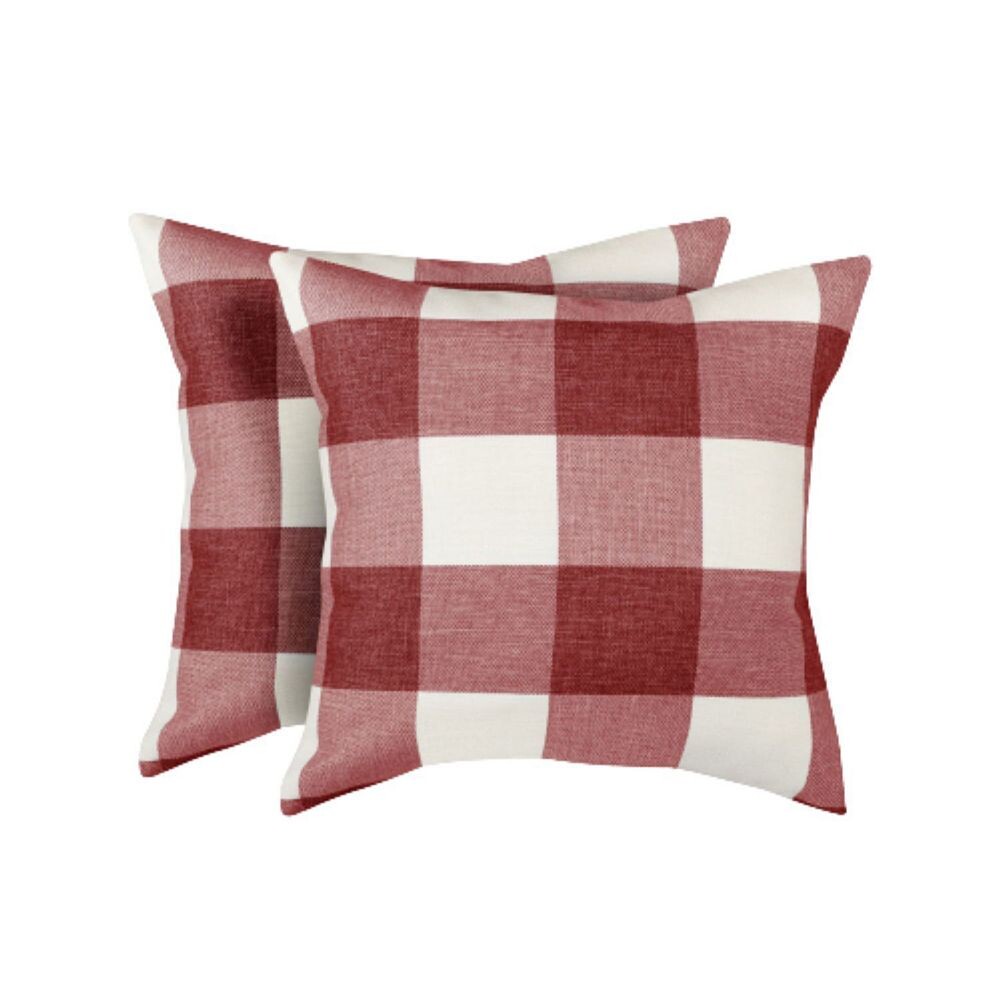 

Декоративные наволочки в клетку Zulay Kitchen Buffalo Zulay Home, цвет Red And White