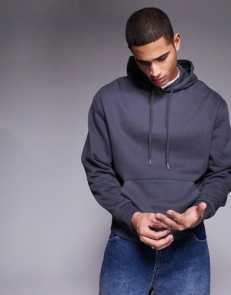 

Толстовка оверсайз Essential в угольном цвете ASOS DESIGN