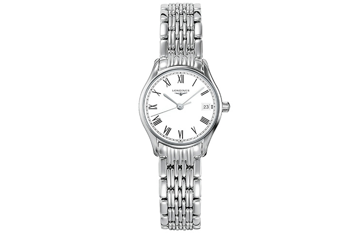 

LONGINES Часы Lvya Collection Quartz Movement Women's Watch 25mm White Dial Stainless Steel Case Stainless Steel Watchband, White Dial