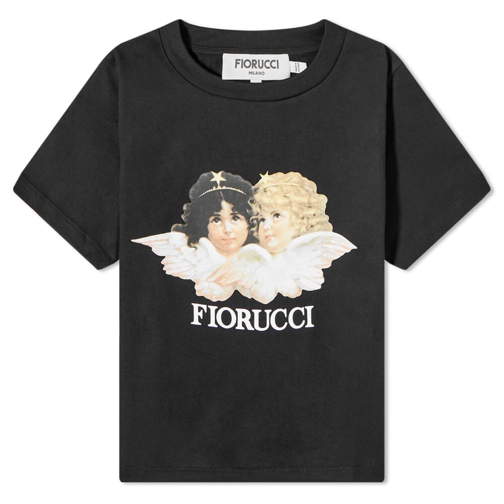 

Классическая укороченная футболка Fiorucci Angel, черный