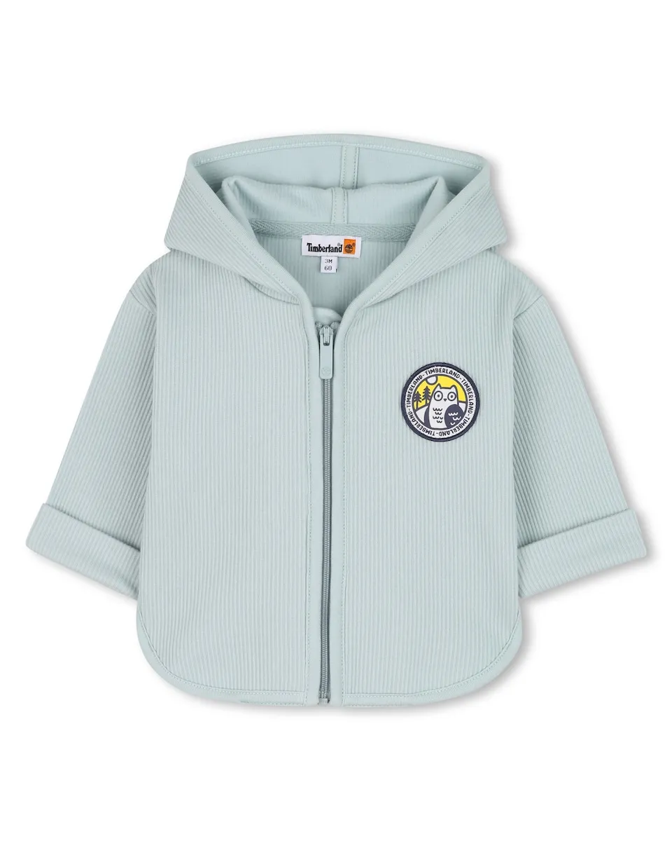 

Детское пальто для мальчика зеленого цвета с длинными рукавами Timberland