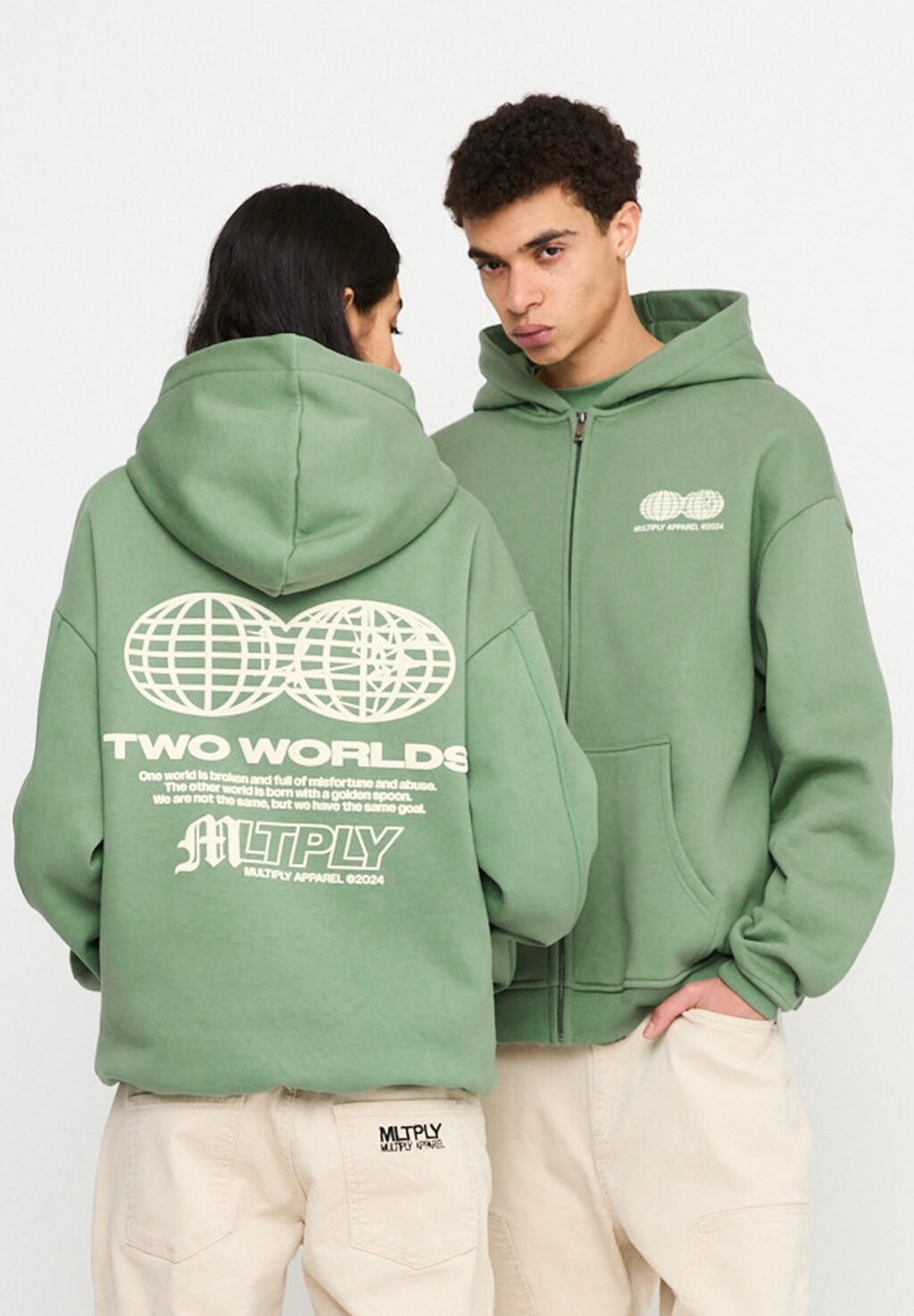 

Толстовка TWO WORLDS UNISEX Multiply Apparel, зеленый