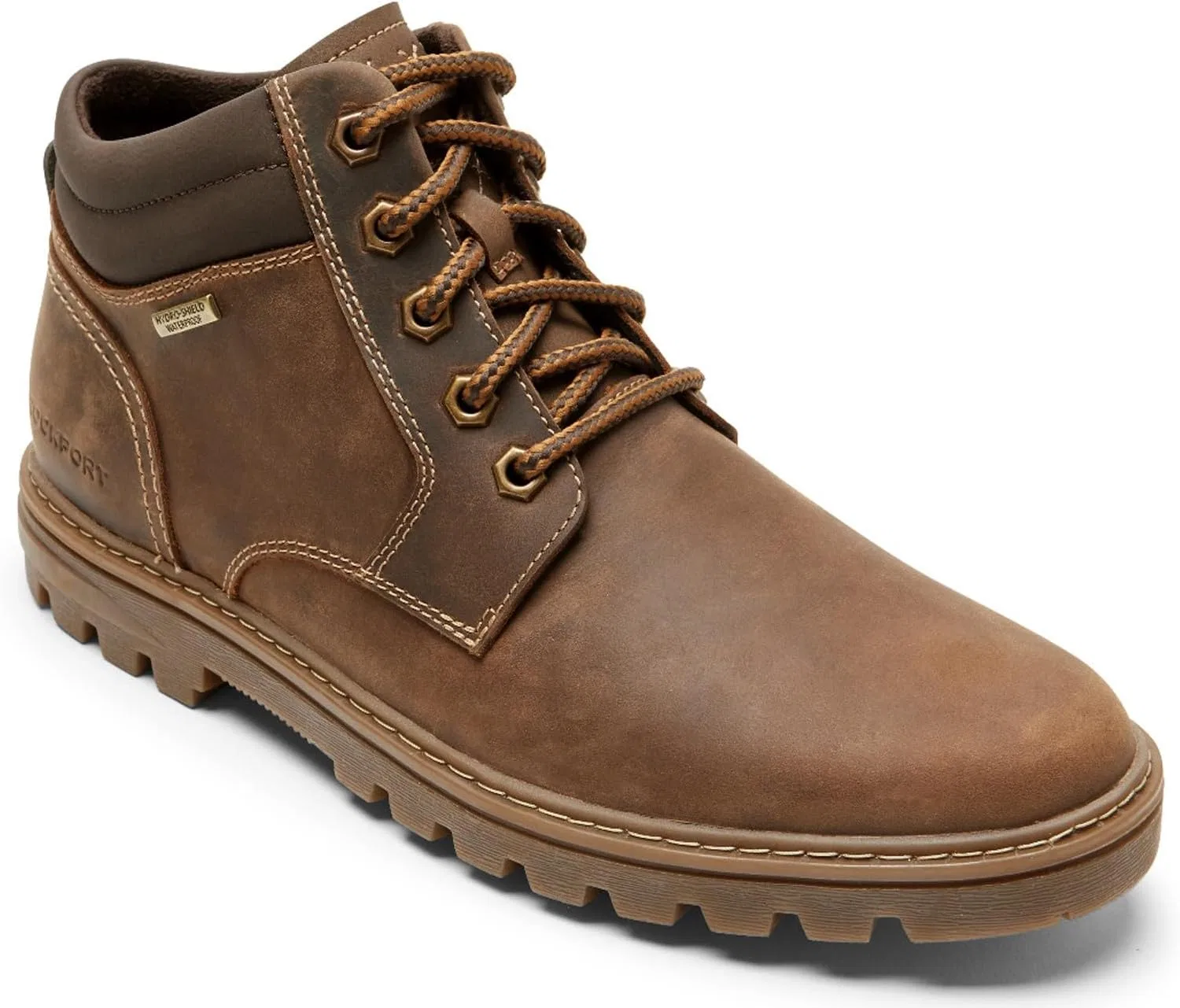 Мужские ботильоны Rockport Weather Or Not с гладким носком, Tan Leather Suede