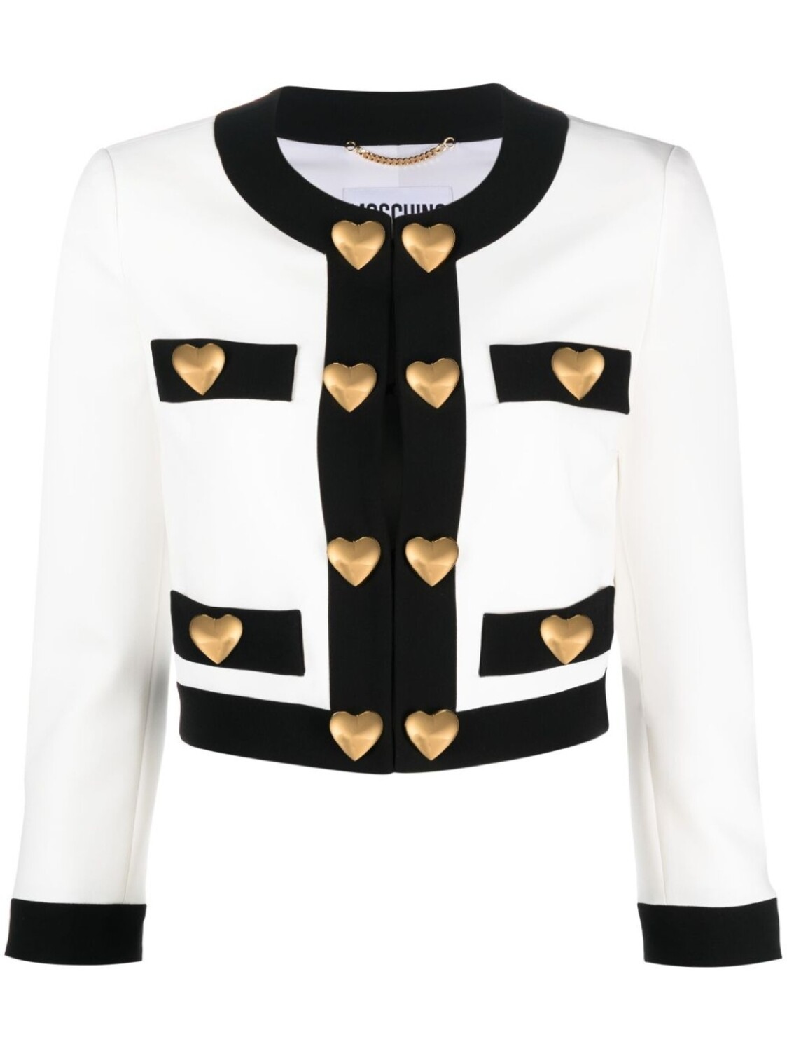 

Moschino укороченный жакет, белый