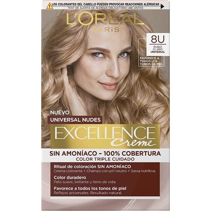 

Краска для волос L'Oreal Paris Excellence Creme Universal Nudes, 8U light blond