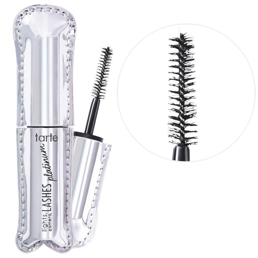 

Мини-тушь для ресниц Lights, Camera, Lashes Volumizing & Conditioning Platinum Mascara tarte, 0.16 Fl. oz /5 mL, Black