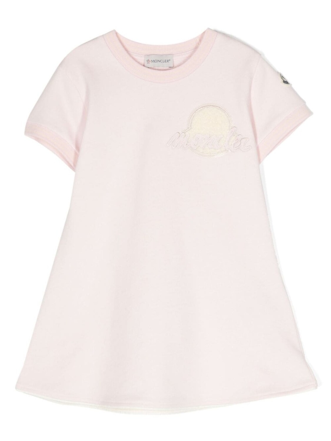 

Moncler Enfant платье с вышитым логотипом, розовый