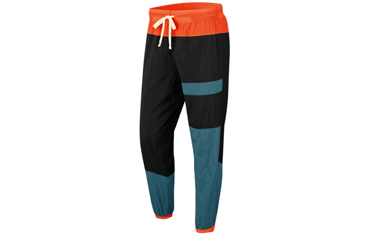

Nike Спортивные брюки мужские, черно-зеленые