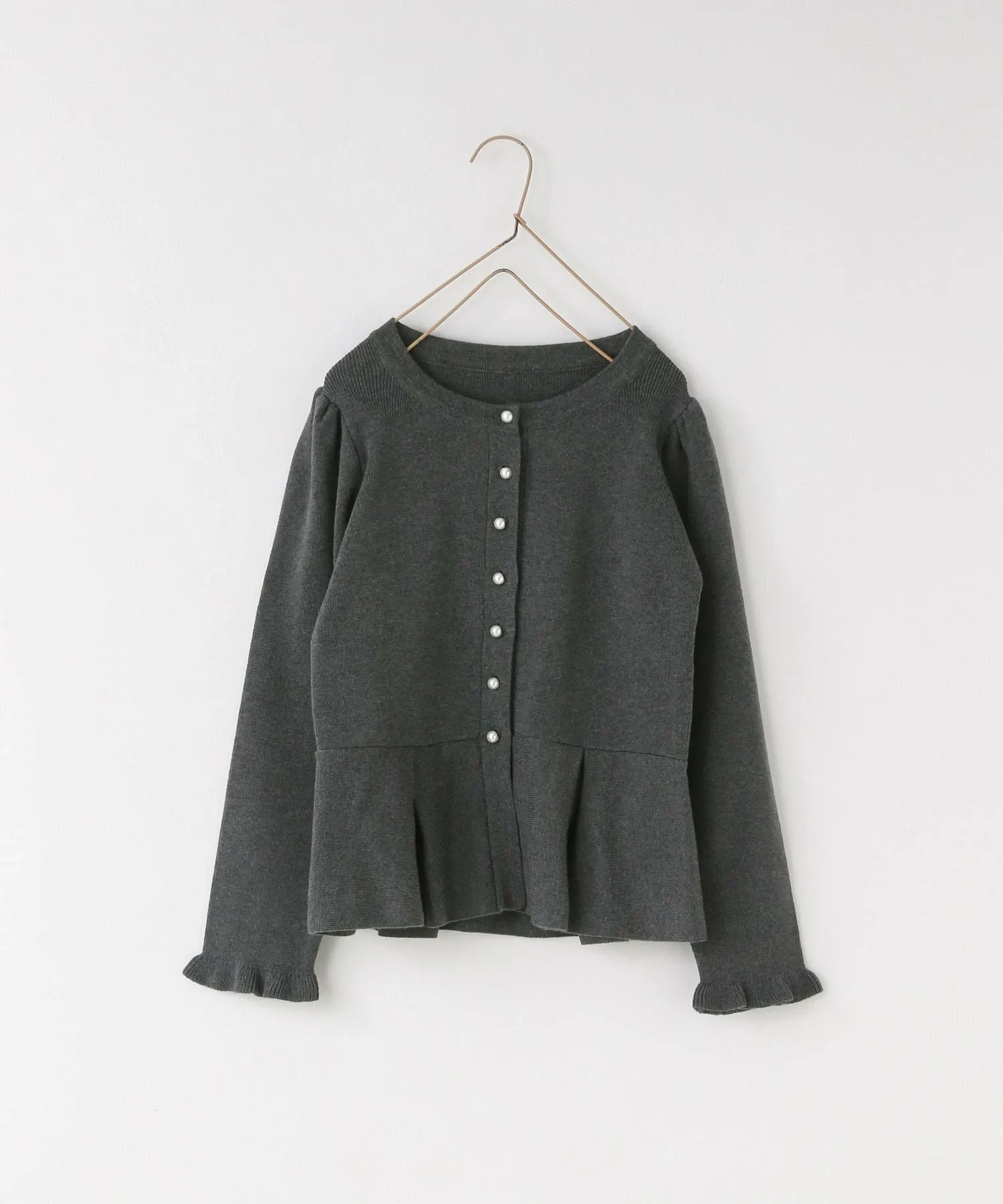 Вязаный кардиган с баской Lowrys Farm, Charcoal Gray (18)