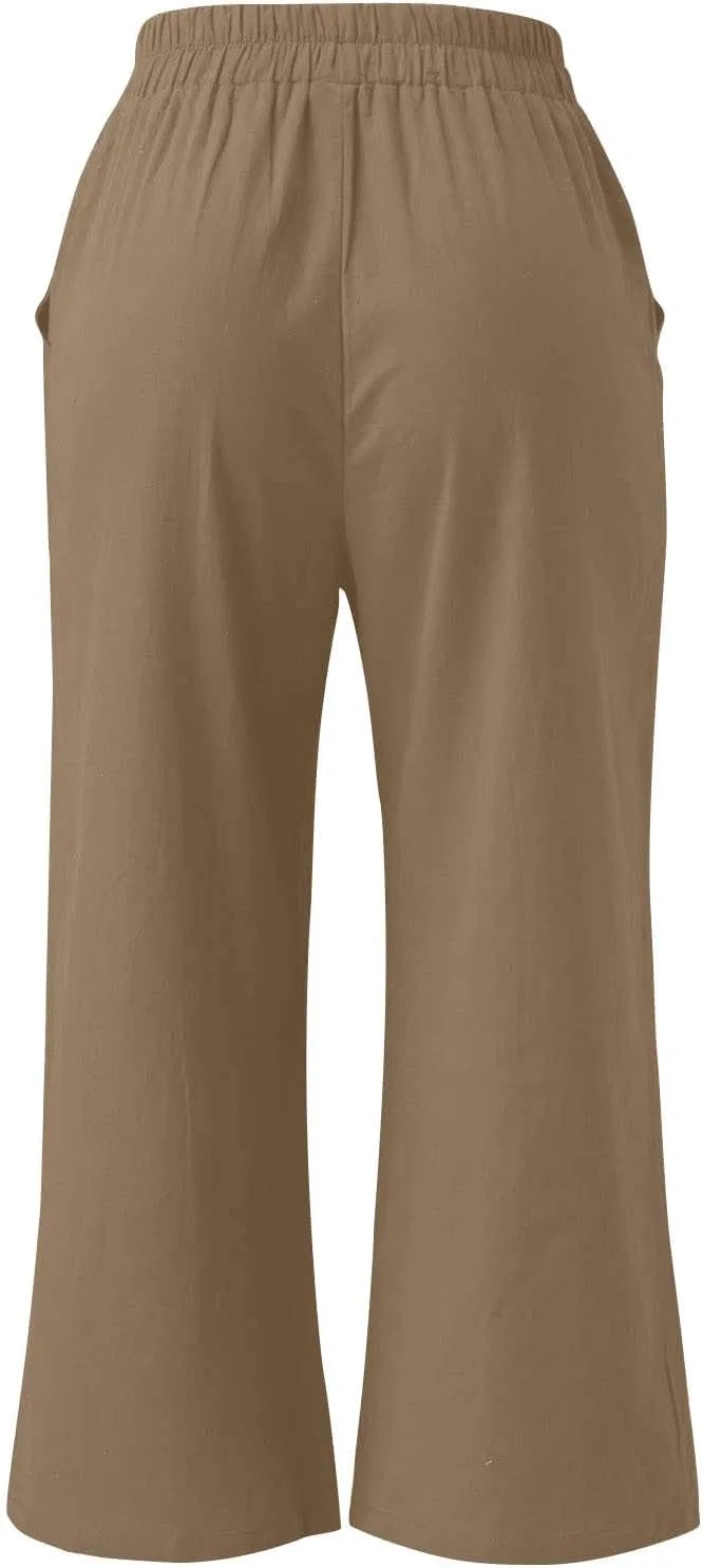 Брюки Casual, Linen, Хаки — фото 3