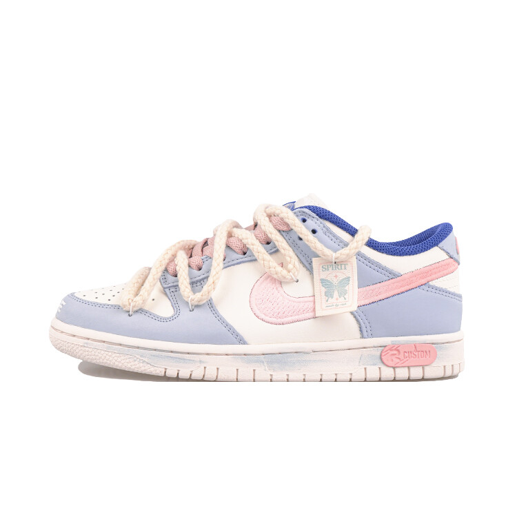 

Кроссовки Nike Dunk Skateboarding Shoes Women's Low-top Pink, синий