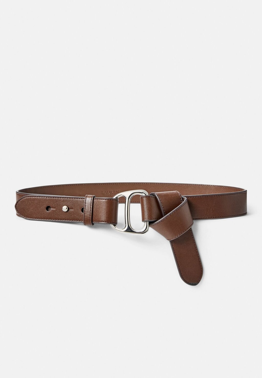 

Пояс LEATHER TIE OFF BELT Ralph Lauren, темно-коричневый
