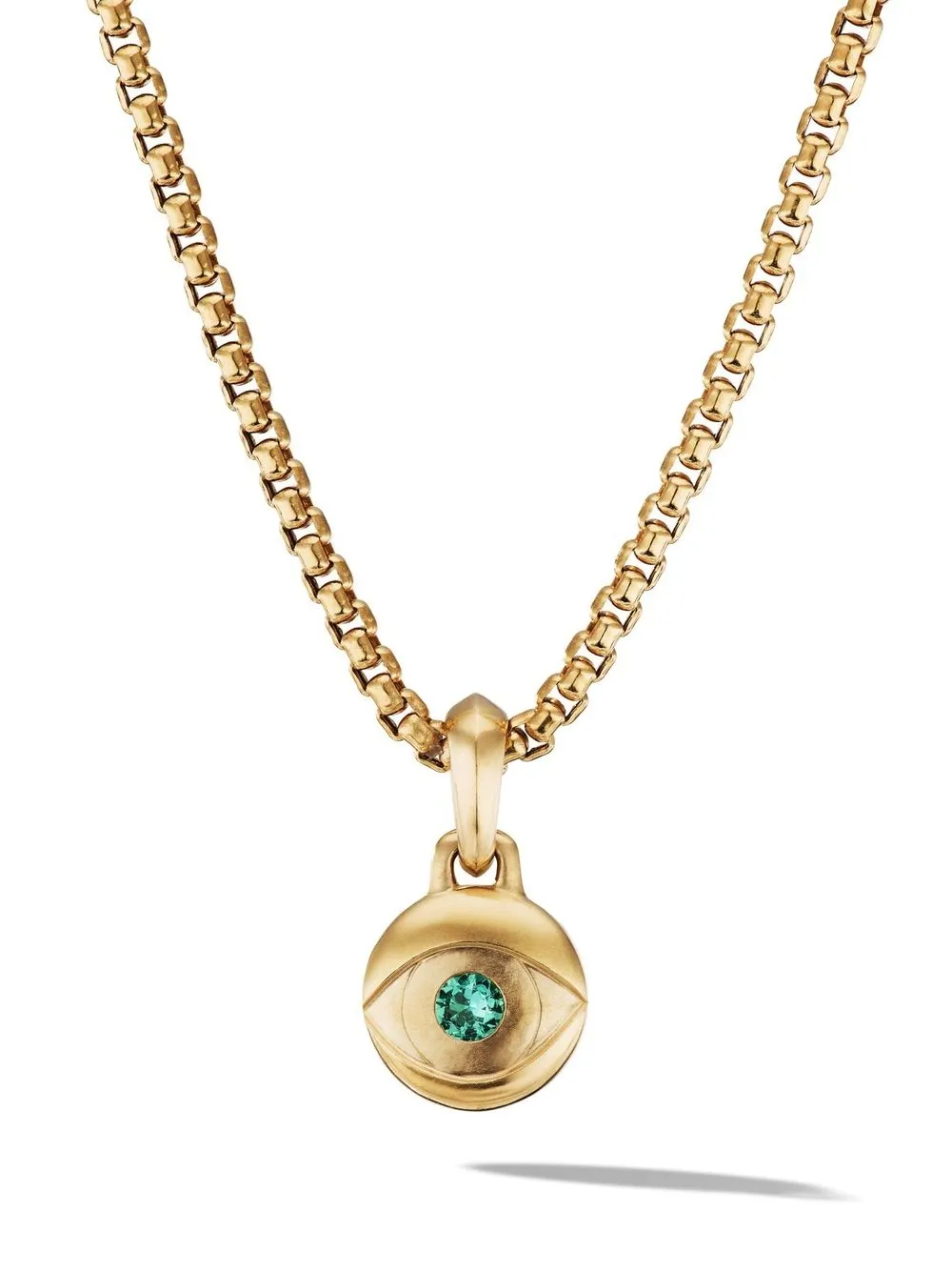 

Подвеска Evil Eye из желтого золота с изумрудами (14.5 мм) David Yurman, золотой