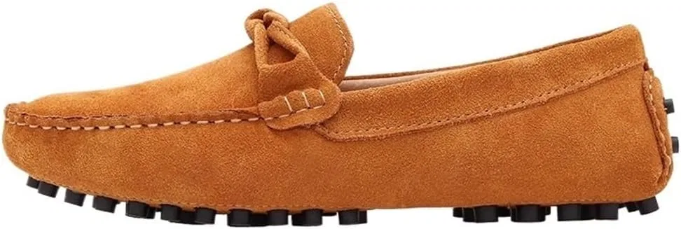 Лоферы кожаные Suede Shoes for Men Slip On Loafers, коричневый UOPYNE