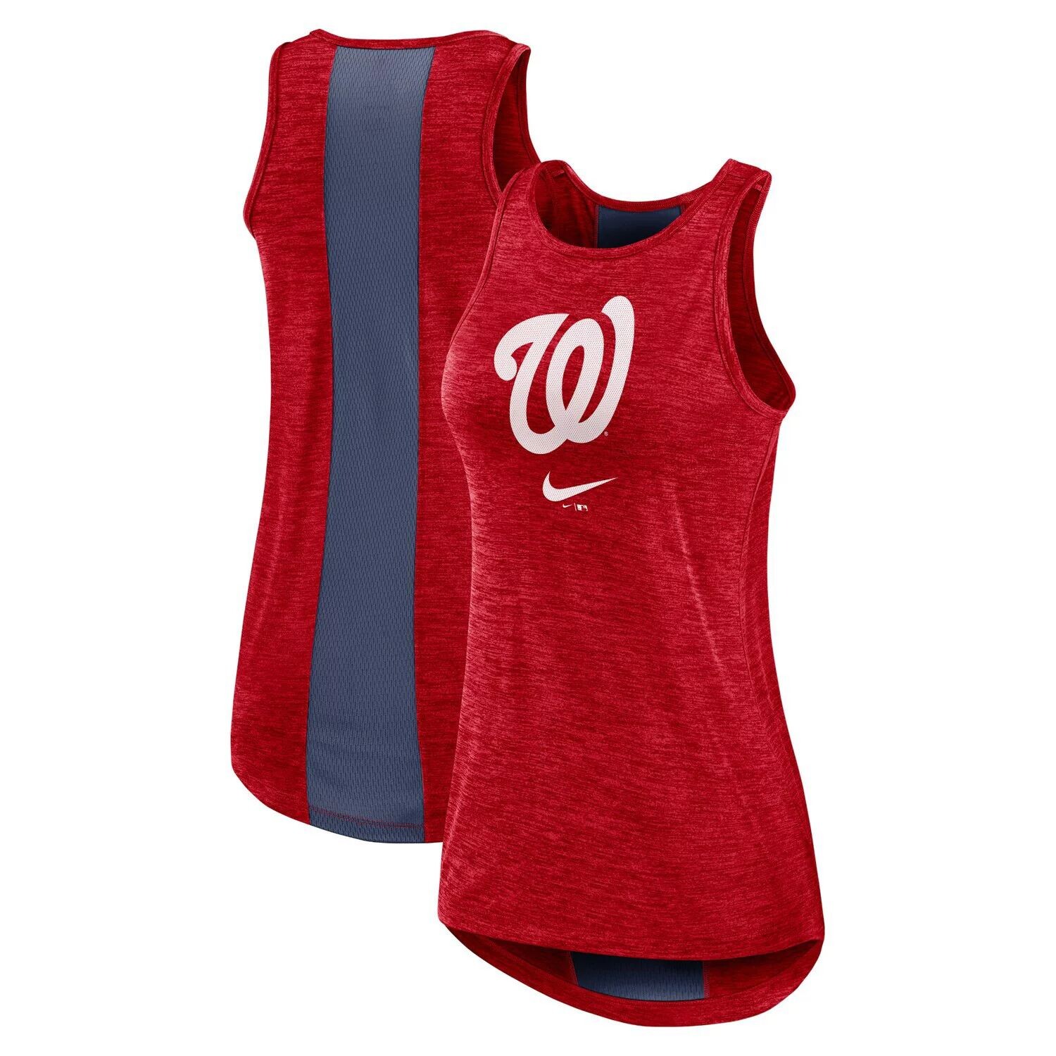 

Женская майка Nike Red Washington Nationals Right Mix с высоким воротником Nike