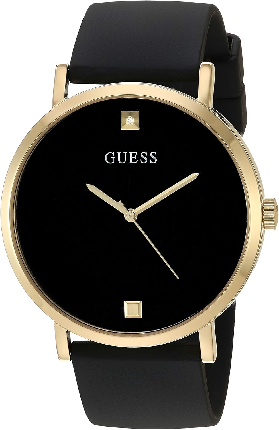 

Часы GUESS из нержавеющей стали с настоящим бриллиантовым циферблатом, Black/Gold Tone/Black, Позолоченный, Часы GUESS из нержавеющей стали с настоящим бриллиантовым циферблатом, Black/Gold Tone/Black