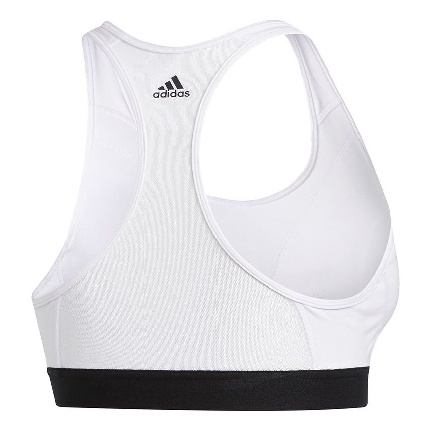 (WMNS) Бюстгальтер Adidas Don't Rest Alphaskin Padded Bra 'White Black' — фото 2
