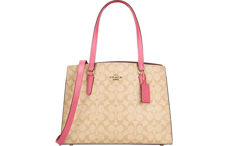 

Сумка кросс-боди Tatum PVC через плечо Tubas светло-хаки с монограммой и цветущей сакурой розовый COACH