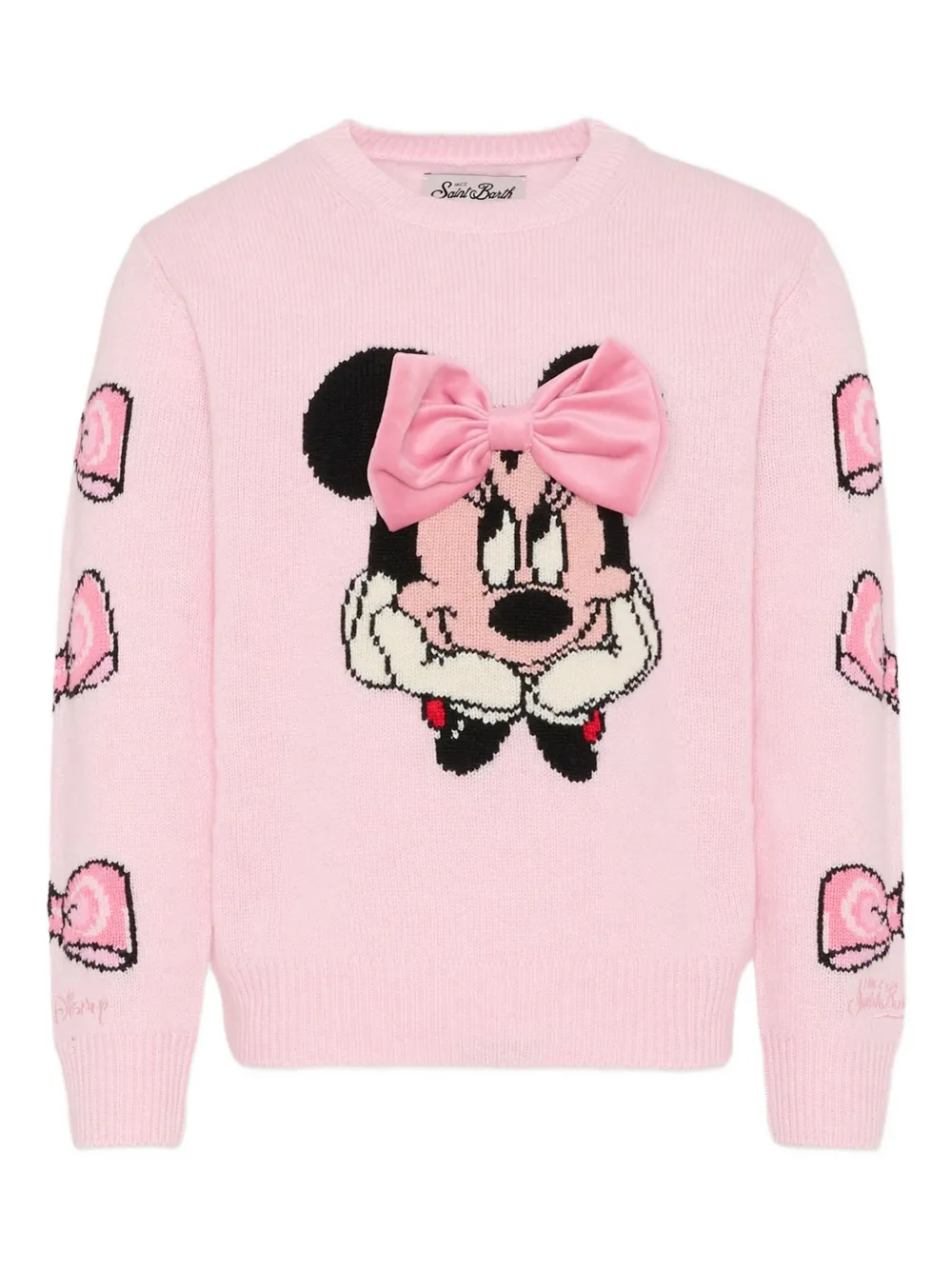 

Свитер с принтом Minnie Mouse Mc2 Saint Barth Kids, розовый
