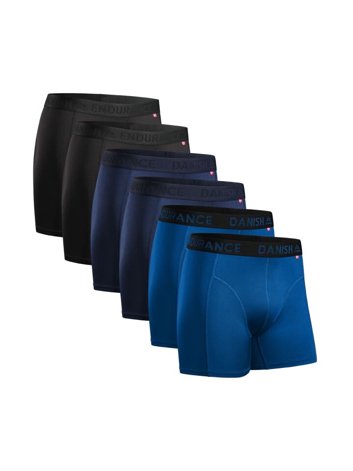 

Трусы боксеры DANISH ENDURANCE Boxershorts Sports Trunks, цвет black/blue
