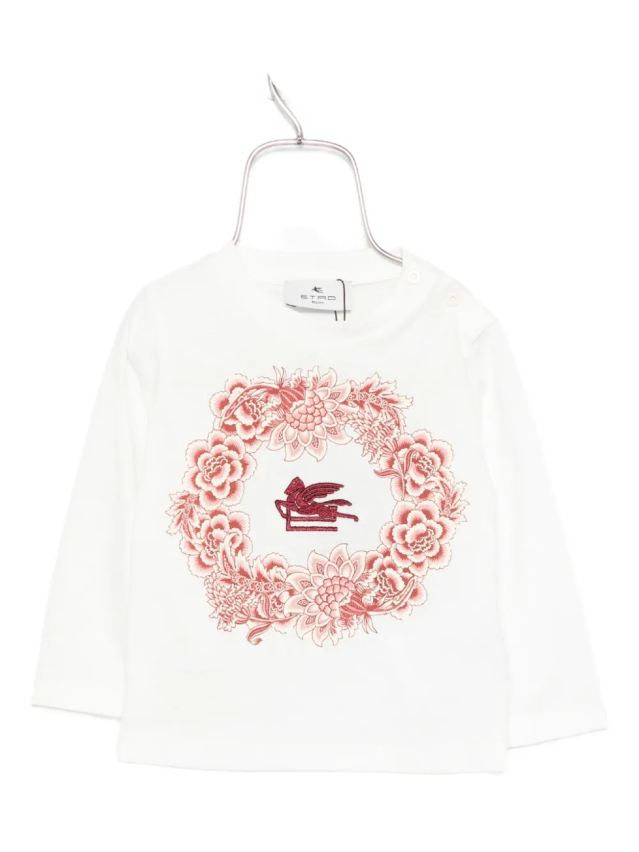 

Топ с длинными рукавами и мотивом Пегаса от ETRO KIDS, белый