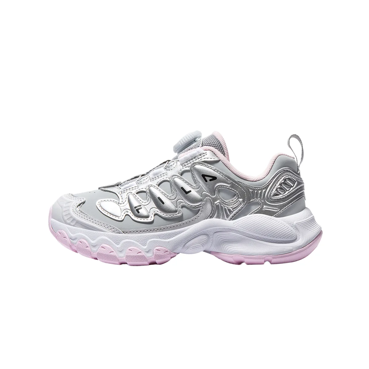 Кроссовки Heritage FHT для детей из искусственной кожи и текстиля FILA KIDS, Bold Gray/Space Silver