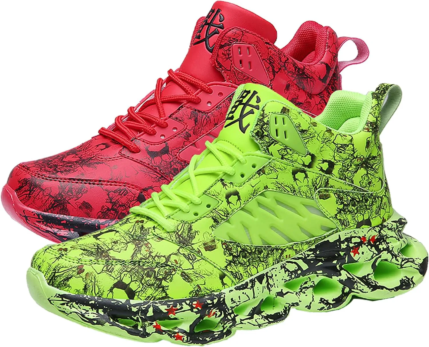 

Мужские баскетбольные кроссовки GSIGUL, легкие мужские кроссовки для бега и тенниса, граффити, спортивные массивные кроссовки для мужчин, зеленый