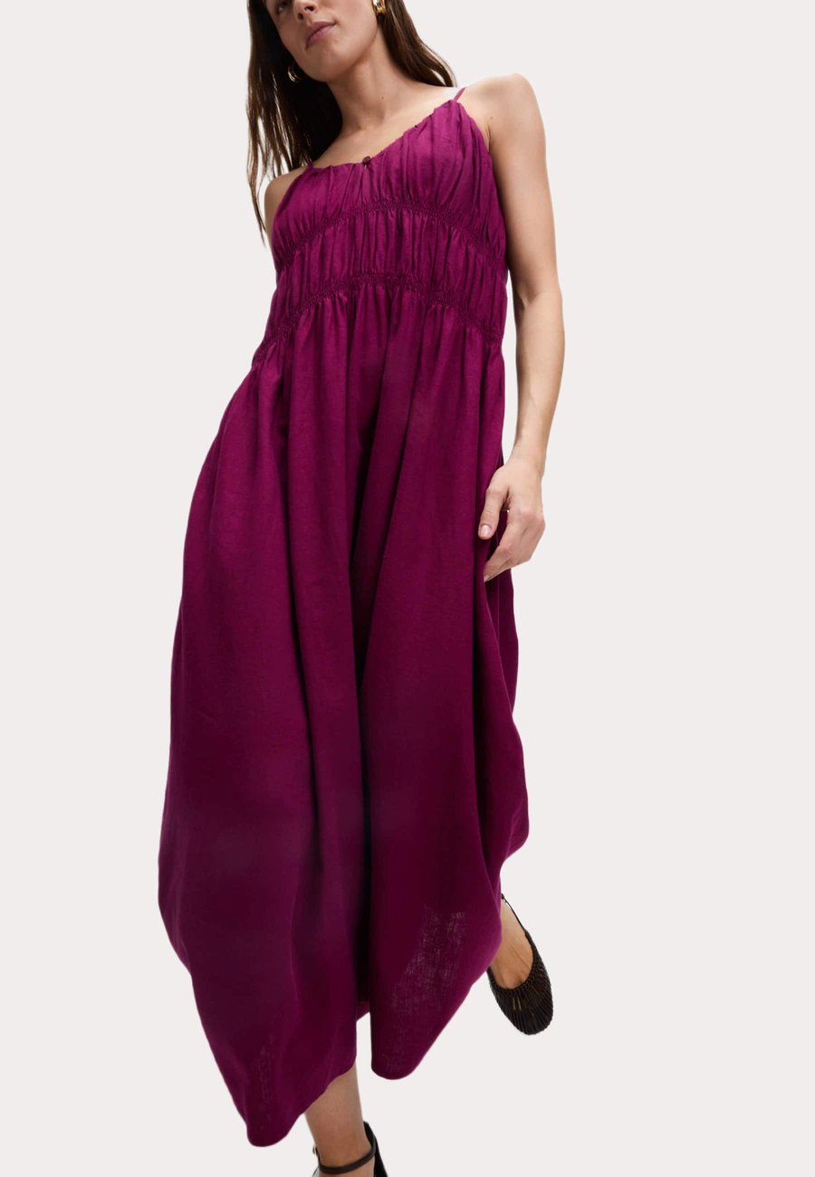 

Платье Marks & Spencer RICH V-NECK STRAPPY MIDAXI, Dark Raspberry/Berry