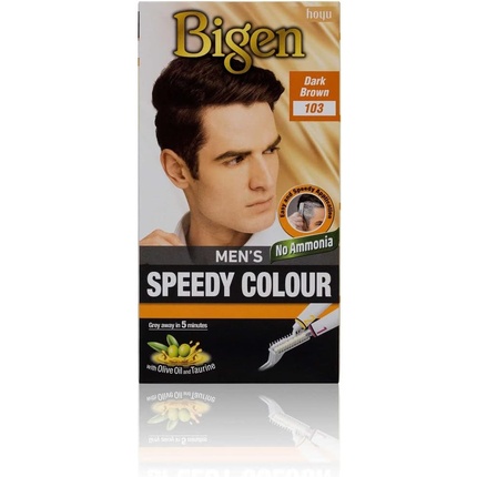 

Мужская краска Speedy Color, легкое и быстрое нанесение, без аммиака, с аппликатором-расческой 103, темно-коричневый Bigen