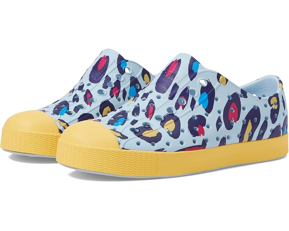 

Кроссовки Native Shoes Kids Jefferson Print, цвет Air Blue/Pineapple Yellow/Animal Print