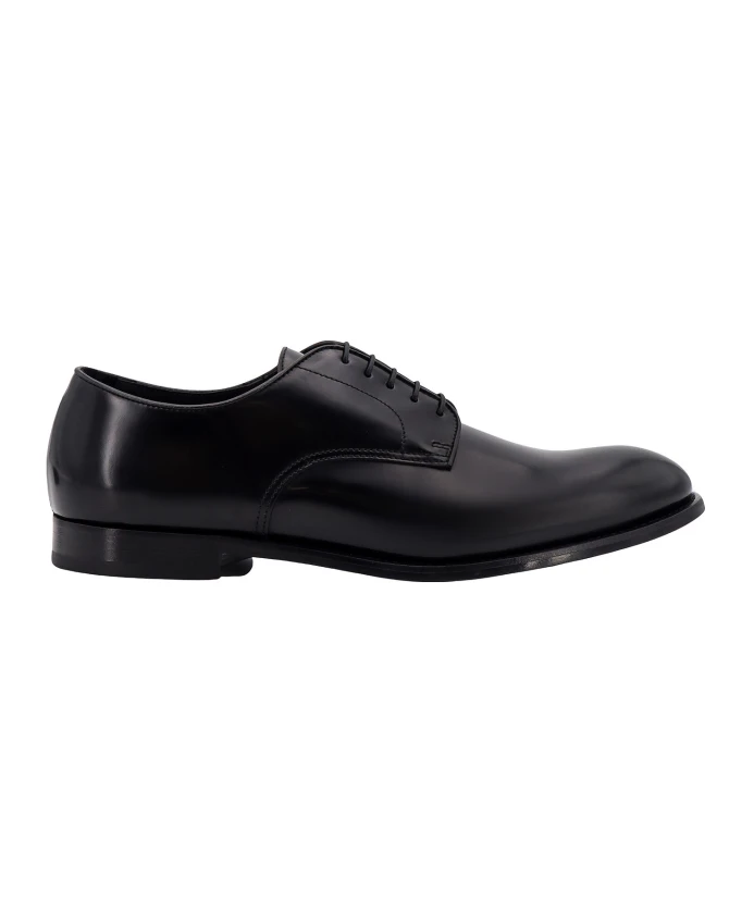 Туфли на шнуровке из лакированной кожи. Doucal'S, черный — фото 2