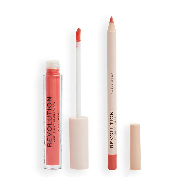 Жидкая помада + подводка Lip Contour Kit Revolution, цвет coral base — фото 2