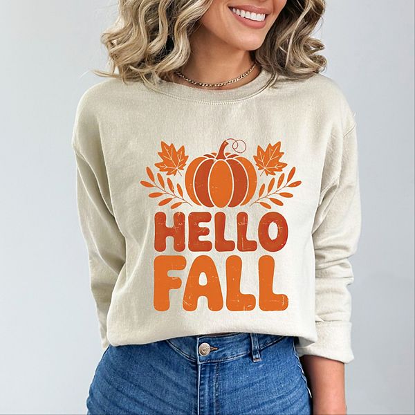 

Графический свитшот Hello fall pumpkin distressed Simply Sage Market, Dust, Зеленый, Графический свитшот Hello fall pumpkin distressed Simply Sage Market, Dust