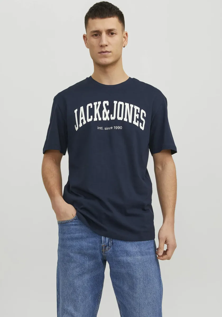 

Рубашка с круглым вырезом Jack & Jones "JJEJOSH TEE SS CREW NECK NOOS", синий