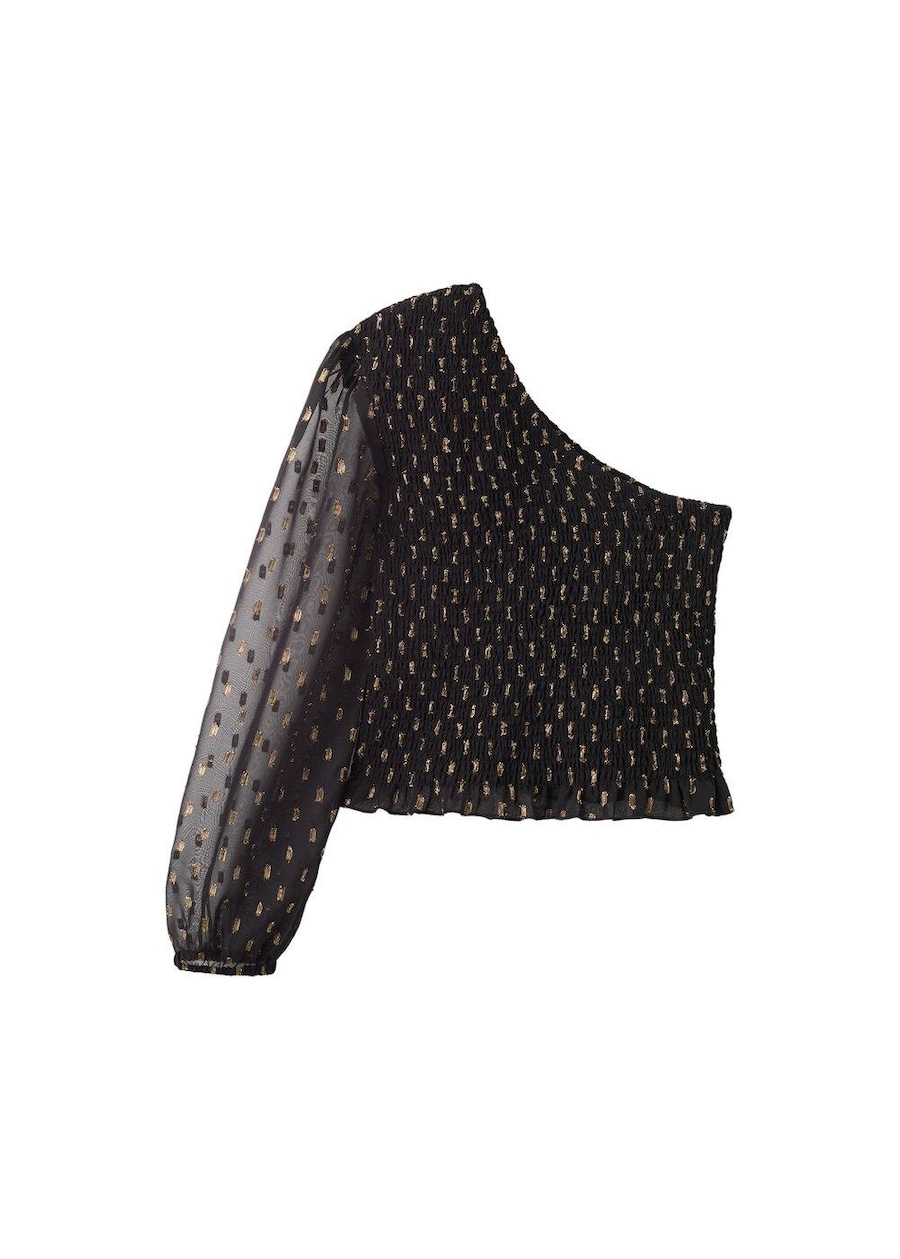 

Блуза MANGO TEEN Topos, черный