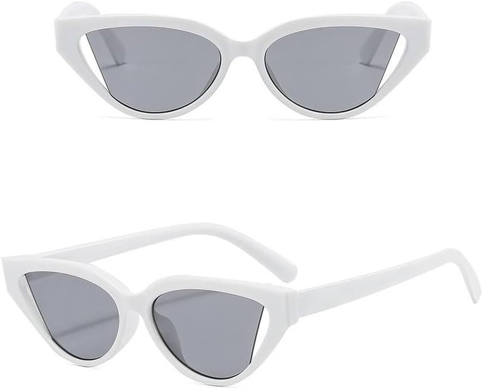 

Винтажные маленькие солнцезащитные очки LVTFCO «кошачий глаз» для женщин, модные, конфетного цвета, сексуальные солнцезащитные очки для женщин, популярные оттенки, White Gray