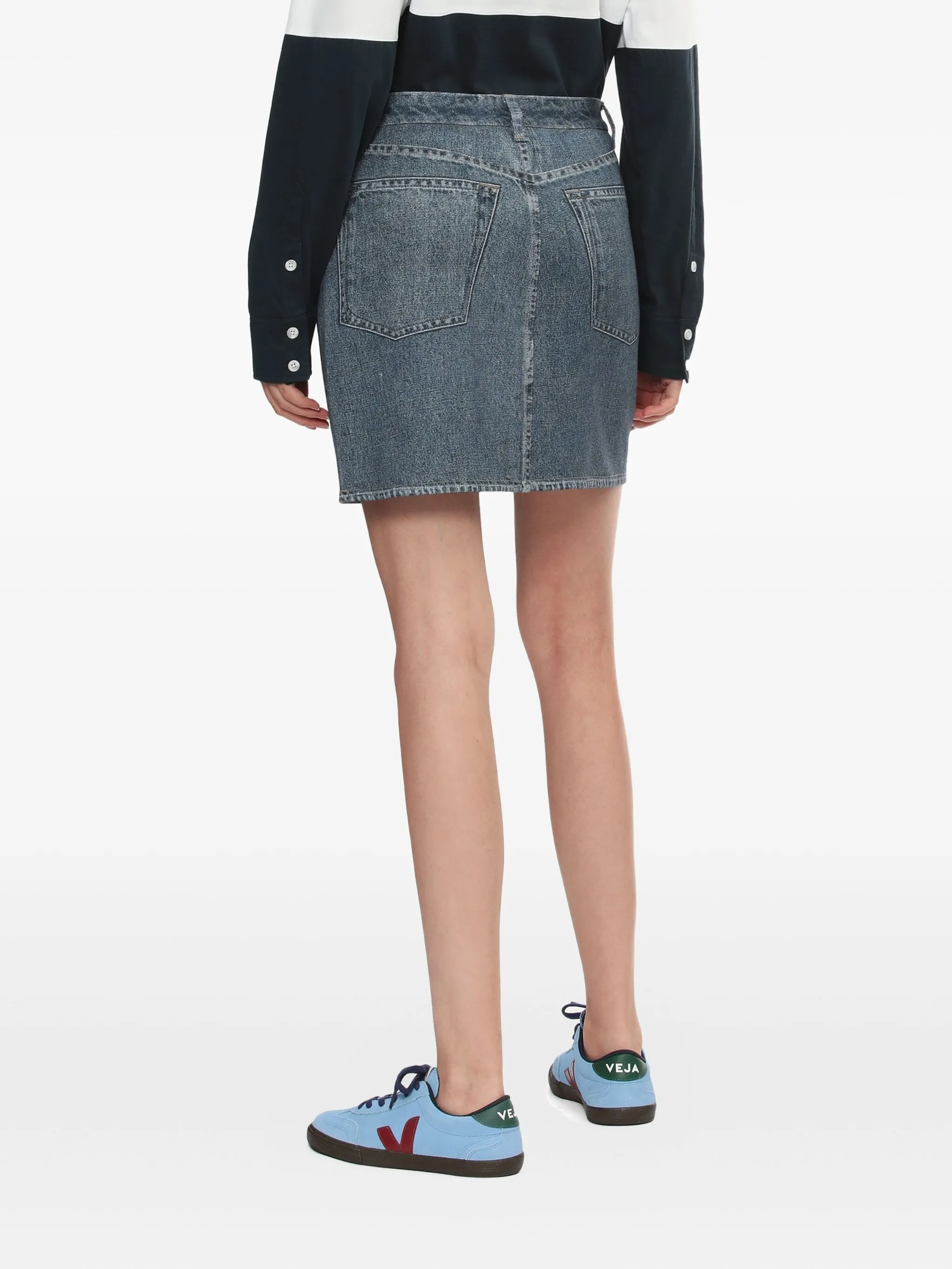 

Джинсовая юбка мини Rag & Bone, синий