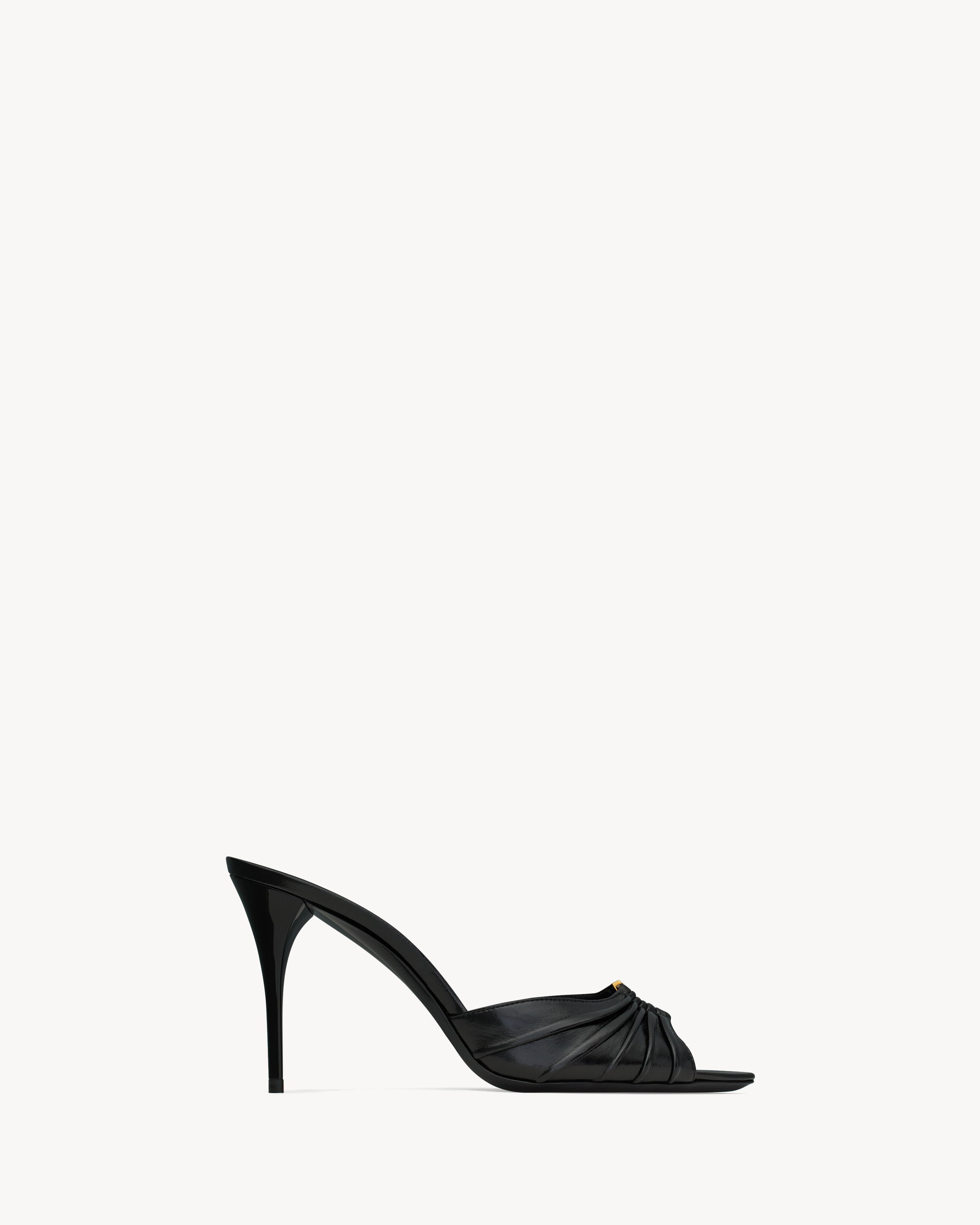 Мюли BABYLONE из гладкой кожи Saint Laurent, черный