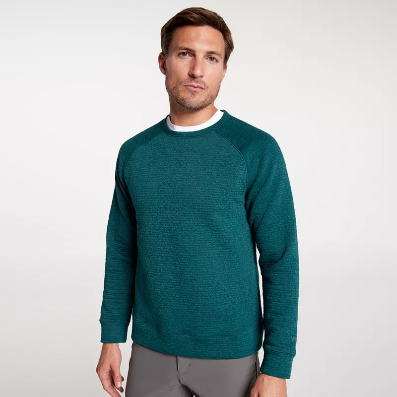 

Мужская флисовая футболка VRST Recharge Lunar Fleece Crew, цвет Green Dusk Heather